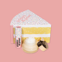 birthday cake scented lip balm and lip scrub set 