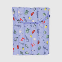 sea charm themed 16" puffy laptop sleeve 