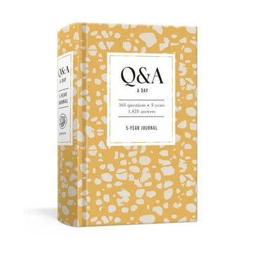 Q&A A Day Journal with yellow and white pattern
