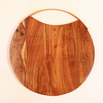 Handmade Wood Charcuterie Board - Round
