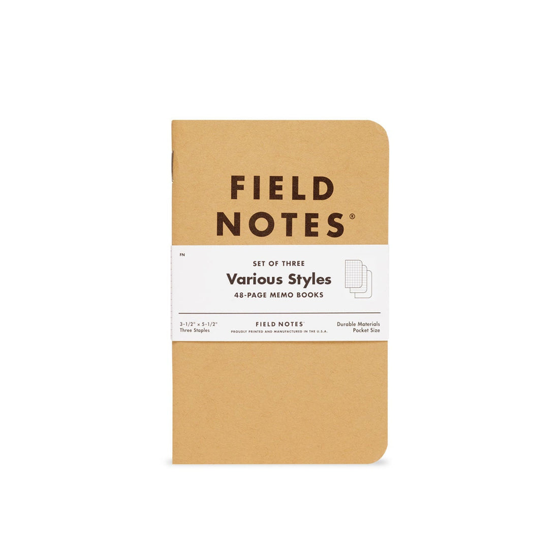 graph paper memo notebook set of 3