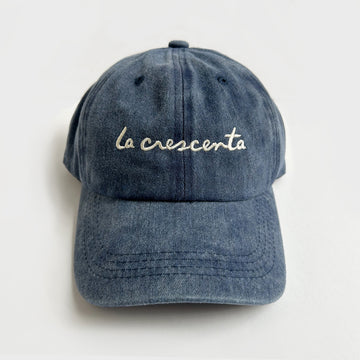 la crescenta lettered vintage washed hat in navy