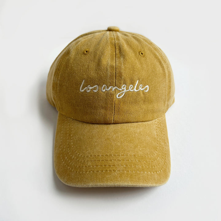 los angeles mustard hat vintage washed mustard 