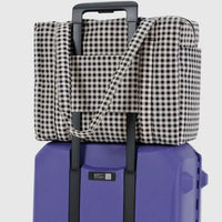 Small Cloud Carry-On Bag - Black & White Gingham