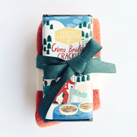 Holiday Sock + Chocolate Bundle (Creme Brulee)