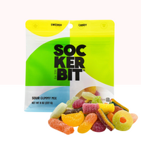 sour Swedish gummy candy mix 