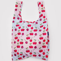 Reusable bag with cherry pattern