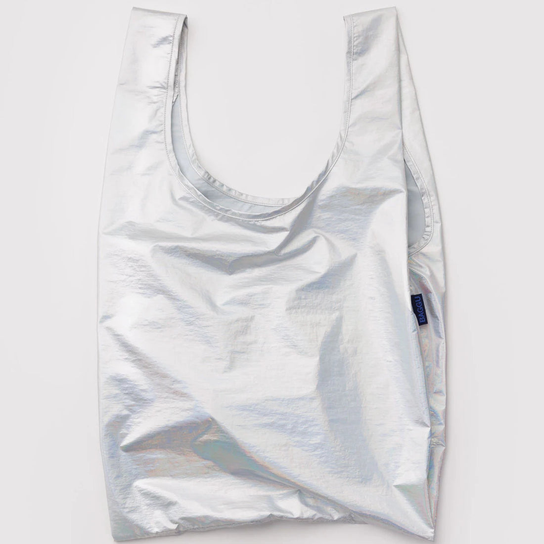 Holographic silver reusable bag 