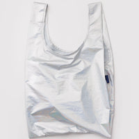 Holographic silver reusable bag 