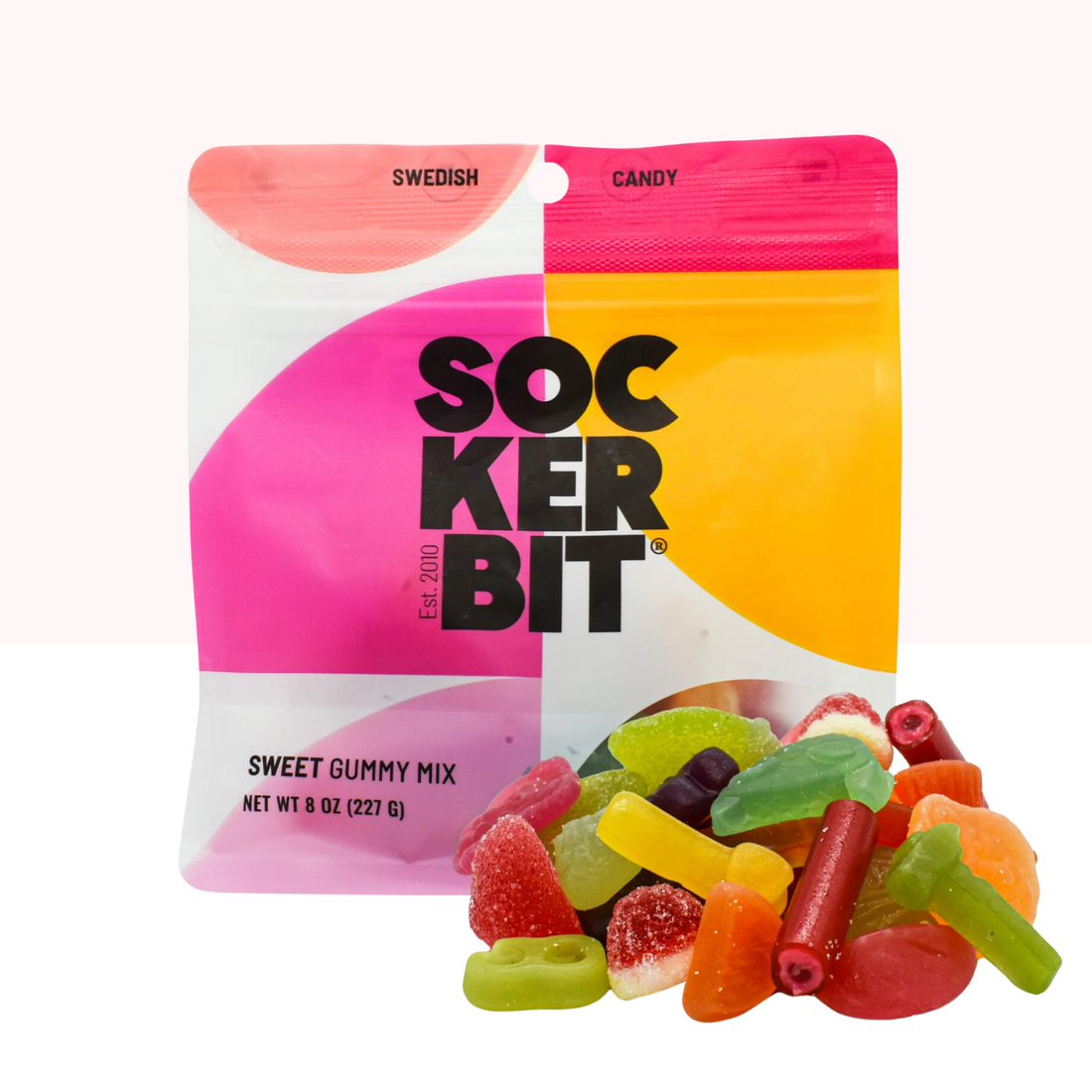 mix of sweet Swedish gummy candies