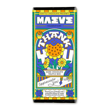 dark chocolate truffle bar with cookies