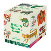 Box of Wildlife Memory Game with animal illustrations on a white background