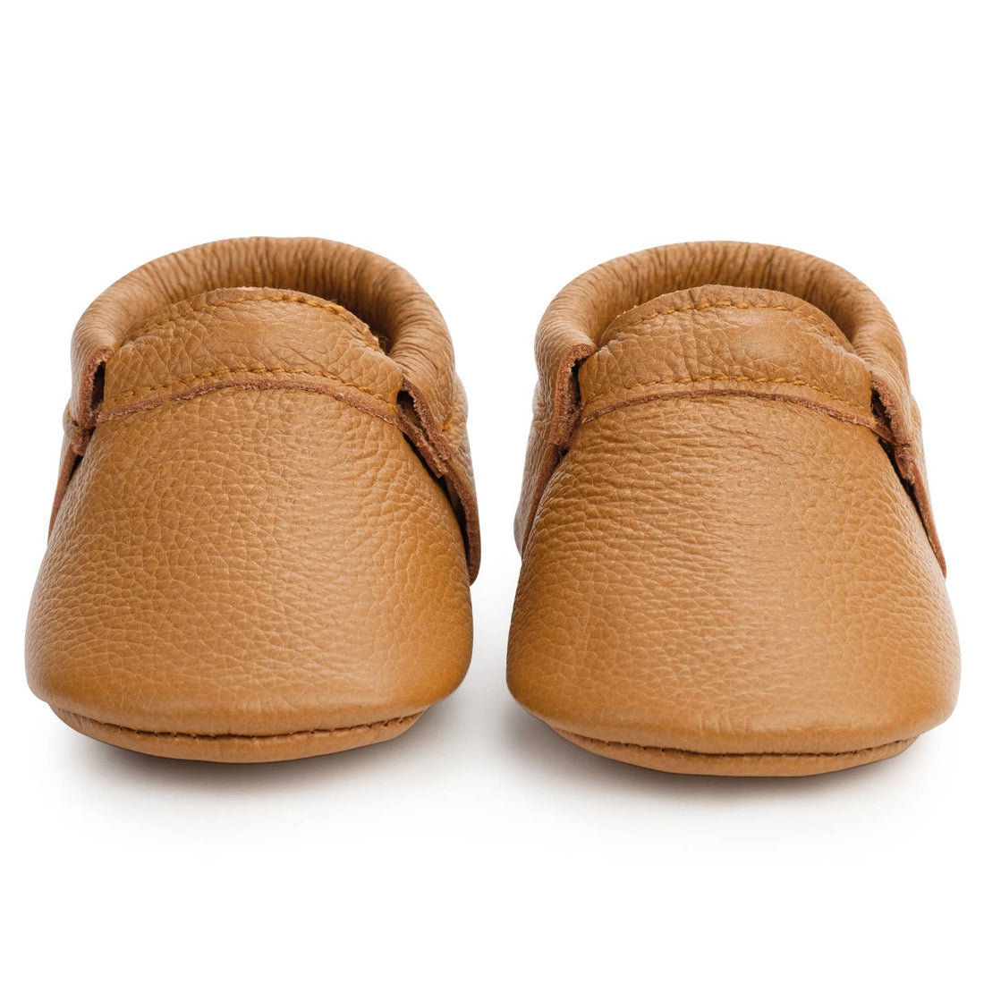 Leather Baby Moccasins - Camel
