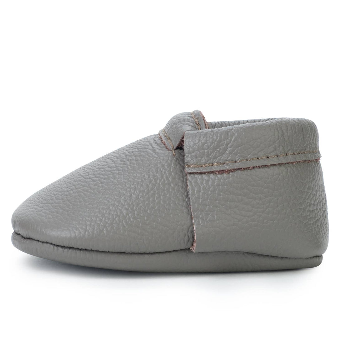 Leather Baby Moccasins - Slate