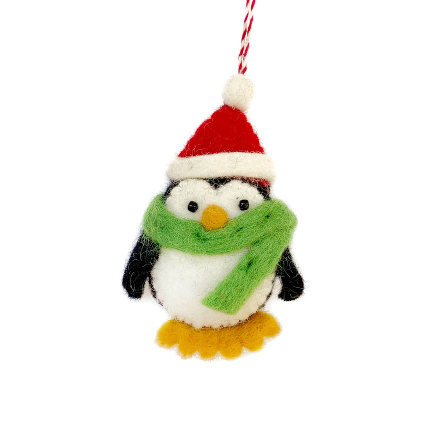 Penguin Felt Wool Christmas Ornament