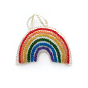 Rainbow Embroidered Wool Christmas Ornament