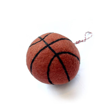 Basketball Felt Wool Ornament