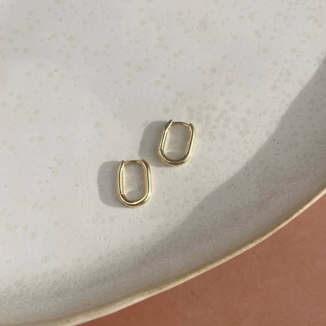 gold fill hoop huggie earrings 