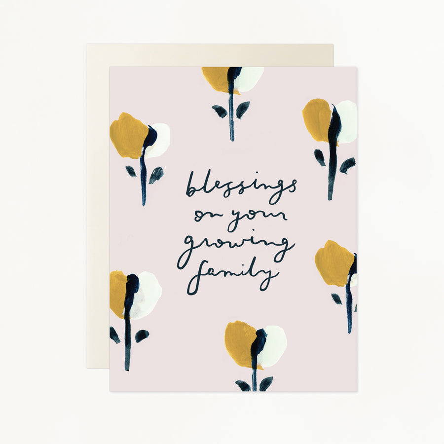 Blessings Growing Family Card