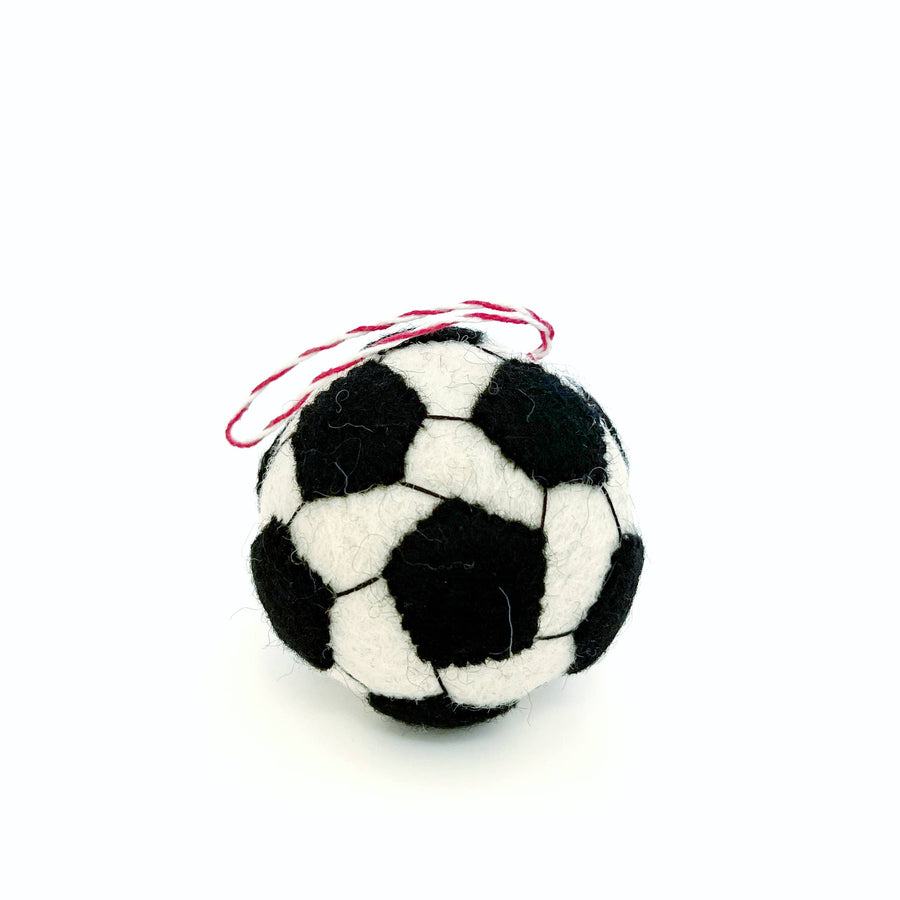 felt soccer ball ornament