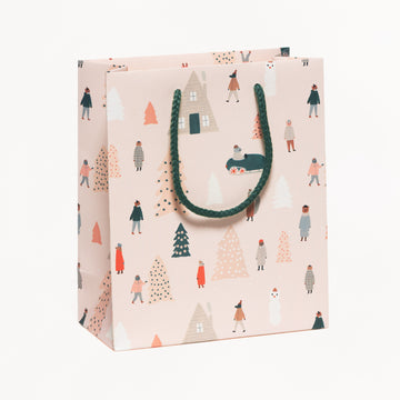 Pink Trees Holiday Gift Bag