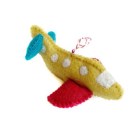 Airplane Felt Wool Ornament