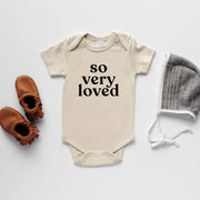 So Very Loved Organic Baby Bodysuit - Cream