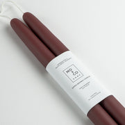 Beeswax Taper Candles - Burgundy