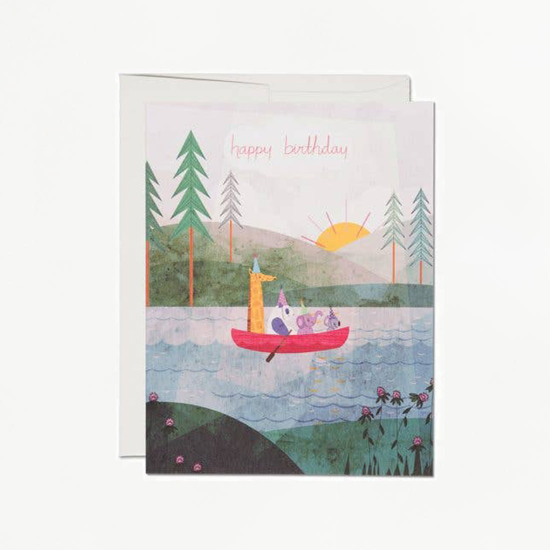 Four Canoe Birthday Card